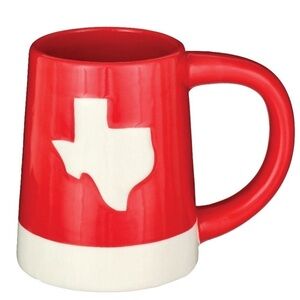 HEB Destination Holiday Texas Red Oversized Ceramic Coffee Tea Mug New With Tags
